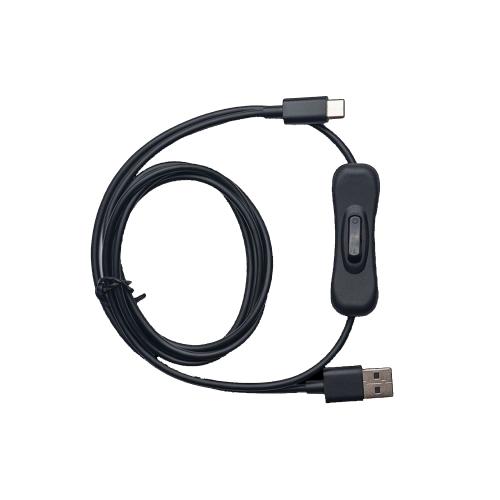 Obsbot USB-A to USB-C data power cable with on/off switch