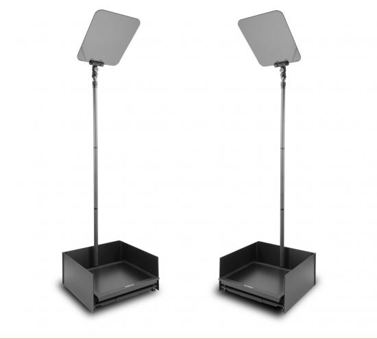 StagePro Presidential Teleprompter (Pair Series) with Carbon Poles, Regular Monitor and Travel Case - Monitor: 17